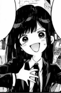 😆 c5b519cf Манга, Аниме, Девушка, Счастливая, Милая, Улыбка telegram sticker