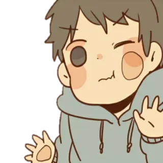 😚 e28acda2 卡通, 男孩, 可爱, 贴纸, 人物, 动漫 telegram sticker