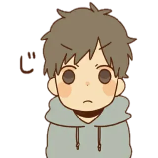 😳 f8b8577a じ 卡通, 男孩, 动漫, 可爱, 贴纸 telegram sticker
