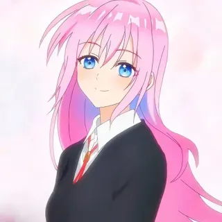 😊 0f53e1f9 Anime, Pinke Haare, Schuluniform, Cartoon, Mädchen whatsapp sticker