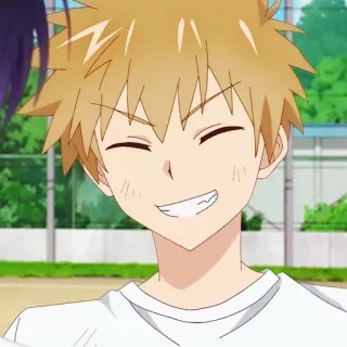 😁 214ccd28 Anime, lächelnd, Junge, Cartoon, Figur whatsapp sticker