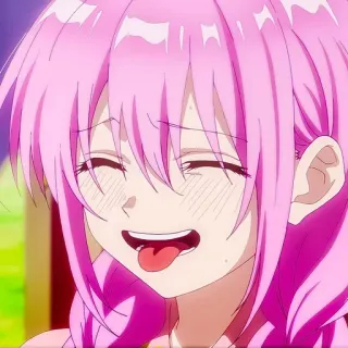 😝 4981afc2 Anime, Mädchen, Pinke Haare, Zunge raus whatsapp sticker