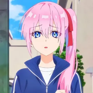 😟 5068ebca Anime, Mädchen, pinke Haare, süß, Cartoon whatsapp sticker