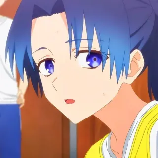 😥 53acd660 Anime, Mädchen, blaue Haare, Frau whatsapp sticker