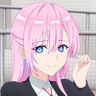 🥰 79990a58 Anime, Mädchen, rosa Haare, niedlich, Cartoon whatsapp sticker