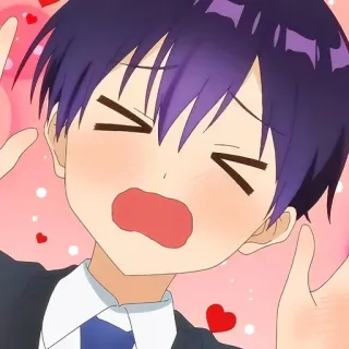 😳 86d43371 Anime, Cartoon, Junge, Süß, Errötend whatsapp sticker