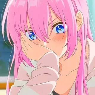 🤯 b5177250 Anime, pinke Haare, niedlich, Mädchen, Manga whatsapp sticker