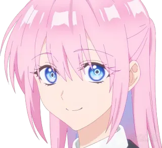 😊 28a3e1f5 애니메이션, 만화, 귀여운, 여자, 핑크머리, 일러스트, 스티커 telegram sticker