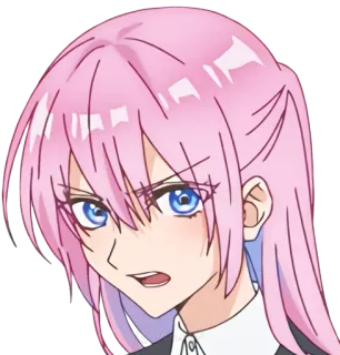 😠 7fcebe3f 애니메이션, 만화, 여자, 분홍 머리, 캐릭터, 화난, 불쾌한 telegram sticker