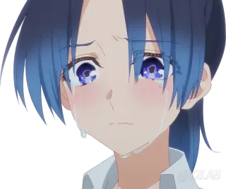 😭 e5d71a15 애니메이션, 울음, 소녀, 슬픈 telegram sticker