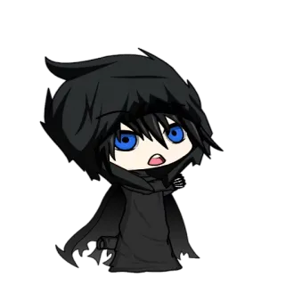 🙏 259803ef Anime, Manga, Faucheuse, Chibi, Dessin animé, Personnage, Mignon, Capuche telegram sticker