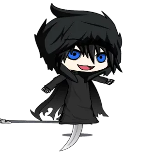 😈 a59c344b Anime, Manga, Épée, Chibi, Fantasy, Sombre, Dessin animé telegram sticker