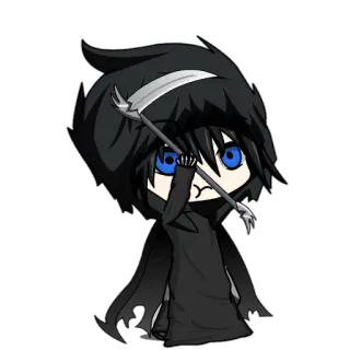 👊 edff7f52 Anime, Dessin animé, Faucheuse, Squelette, Mort, Mort, Faux, Mignon telegram sticker