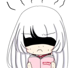 😕 fbb7fe6c History anime, sejarah, buku, membaca, kartun, gadis, siswa whatsapp sticker