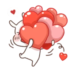 ❤ 800015da หัวใจ, ความรัก, การ์ตูน, ความรักใคร่, วาเลนไทน์, น่ารัก, สติกเกอร์ telegram sticker
