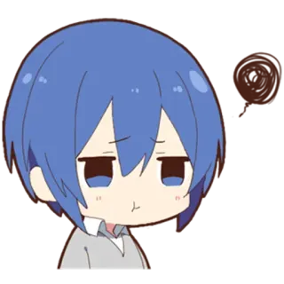 😠 ccc996e9 อนิเมะ, จิบิ, การ์ตูน, ตัวละคร, น่ารัก, เบื่อ telegram sticker