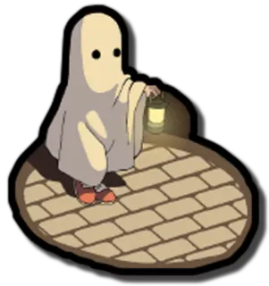👻 4528967f ghost, lantern, sticker, halloween, spooky, cute whatsapp sticker