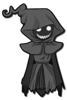 👻 ae42e305 ghost, halloween, spooky, monster, hooded figure, creepy whatsapp sticker