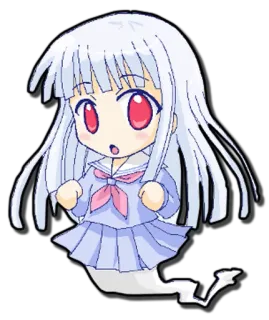 👻 b105b717 anime, chibi, ghost, cute, girl whatsapp sticker