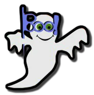 👻 ca08afb2 Boo ghost, halloween, spooky, boo, sticker, cartoon whatsapp sticker