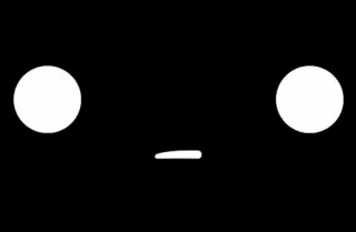 😐 4a30c6c5 minimalist, eyes, mouth, simple, face, expressionless whatsapp sticker