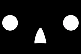 😮 90ee49a8 minimalist, face, emoji, black and white whatsapp sticker