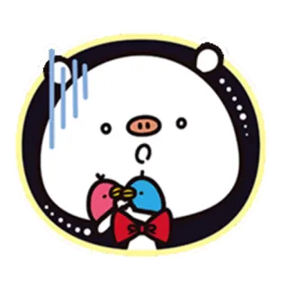 😱 9563058a Comic Schwein, Tier, Aufkleber, Niedlich, Emoji, Illustration telegram sticker