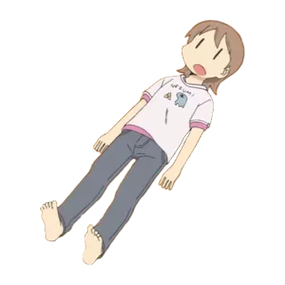 💀 8a6b1823 NEZUMI Anime, Dessin animé, Relax, Allongé, Personnage, Mignon telegram sticker