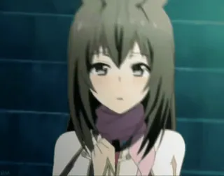 🍑 c749b48c Anime, Ragazza, Sciarpa, Carino, Cartone animato telegram sticker