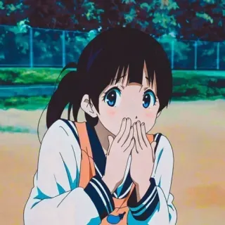 💈 6da93415 anime, girl, cartoon, cute, surprised, youthful whatsapp sticker