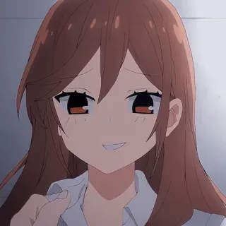 💈 8644da3b anime girl, smiling, cute, cartoon, animated whatsapp sticker