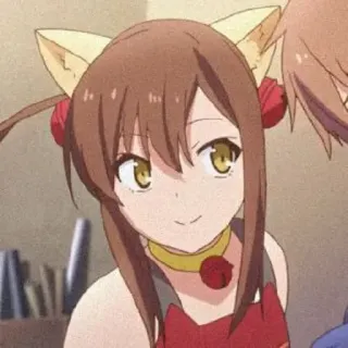 💈 d7535e82 anime, cartoon, cat girl, kawaii, cute whatsapp sticker