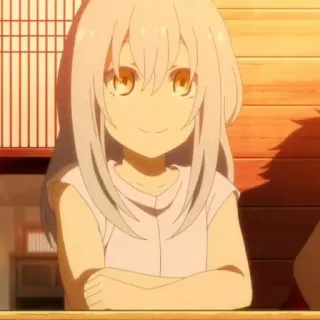 🦕 01989a4f anime, meisje, glimlach, schattig telegram sticker