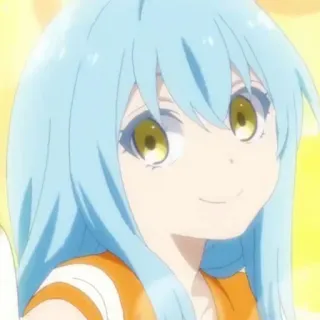 🦕 16927af4 Rimuru Tempest That Time I Got Reincarnated as a Slime Anime, Personage, Rimuru, Tempest, Isekai, Blauw Haar telegram sticker