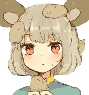 😒 b12b9dad hámsters, animal, anime, chica, lindo telegram sticker