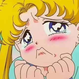 ☹️ 5e32089a Sailor Moon Anime, Weinend, Traurig, Cartoon, Süß telegram sticker