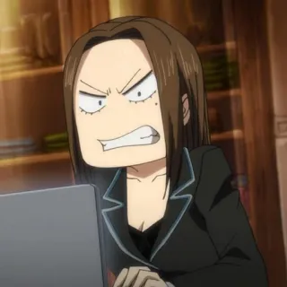 🤬 b9c8acb9 Anime, Wütend, Frau, Computer, Büro telegram sticker