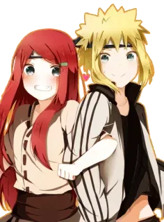 💑 5d2def47 Minato Namikaze Naruto anime, naruto, minato, kushina, couple, fanart, cute telegram sticker