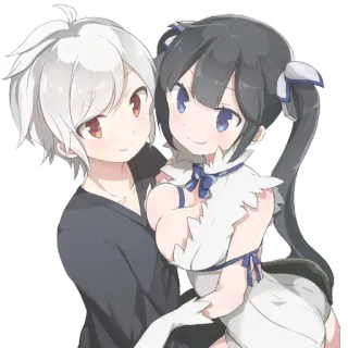 💏 824103bd anime, cartoon, couple, kawaii, cute, hugging telegram sticker