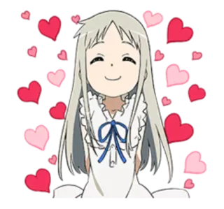 💖 e94e72f4 anime, hearts, cartoon, kawaii telegram sticker