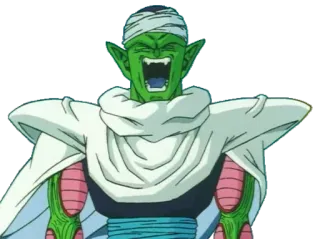 😂 f7903103 Piccolo Dragon Ball anime, dragon ball, piccolo, green, laughing, cartoon telegram sticker