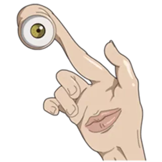 😙 0415809b mata, tangan, mulut, aneh, seram, bagian tubuh, surealis telegram sticker