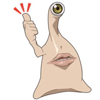 🤗 0be7b030 siput telanjang, mata, bibir, kartun, monster telegram sticker