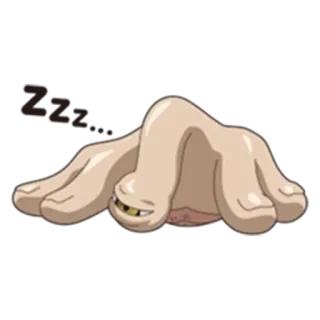 😴 50287aa6 ZZZZ tidur, tangan, kartun, tidur telegram sticker