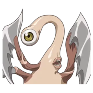 😡 e6da940e makhluk, monster, mata, sayap, bibir, grotesk telegram sticker