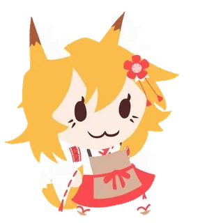 🦊 2d9439bf Senko Helpful Fox Senko-san Anime, Rubah, Lucu, Kawaii, Chibi, Senko-san telegram sticker