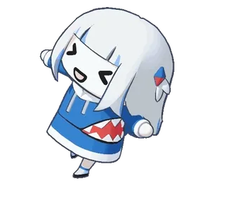 😎 478082cc Gawr Gura Anime, VTuber, Hiu, Lucu, Seni digital, Kartun, Gawr Gura telegram sticker