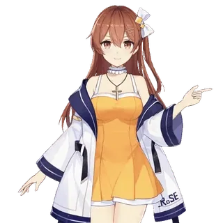 🃏 619cf299 R.OSE Anime, Kartun, Gadis, Imut, Gaun, Karakter telegram sticker