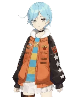 🔪 8be18f2c official is the love of me Anime, Karakter, Gadis, Jaket, Bintang, Lucu, Seni telegram sticker