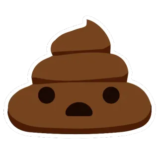 😦 3e985488 cacca, emoji, divertente, carino, cartone animato, marrone whatsapp sticker